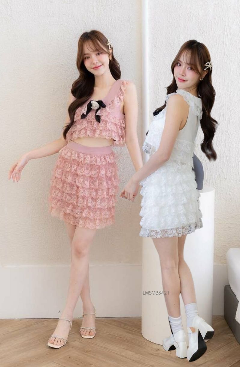S-L ชุดเซ็ตเสื้อกระโปรง LMSMB8421