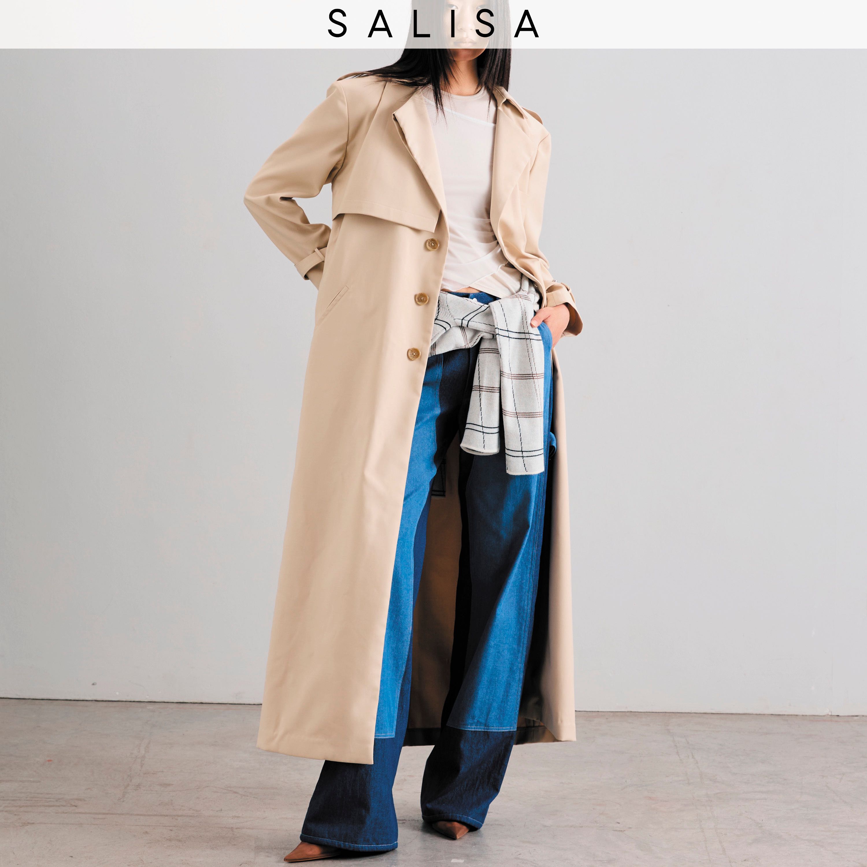 Oversized TRENCH COAT FW24 Cream Light Wool โค้ท