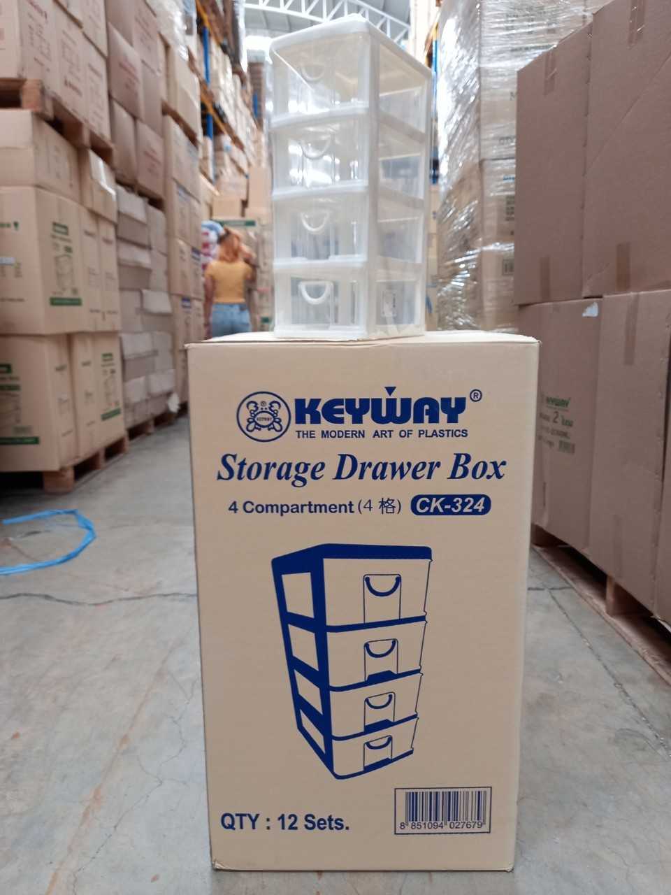กล่องลิ้นชักมินิ 4 ชั้น CK-324 บรรจุ 12 ชิ้น / ลัง