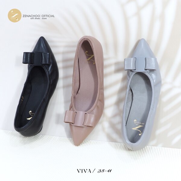 หน้าเท้ากว้างเพิ่ม 1 ไซส์ สินค้าลดราคา ไม่รับเปลี่ยน-คืน ทุกกรณึ Zenachoo รุ่น Viva สูง 0.8 นิ้ว ...