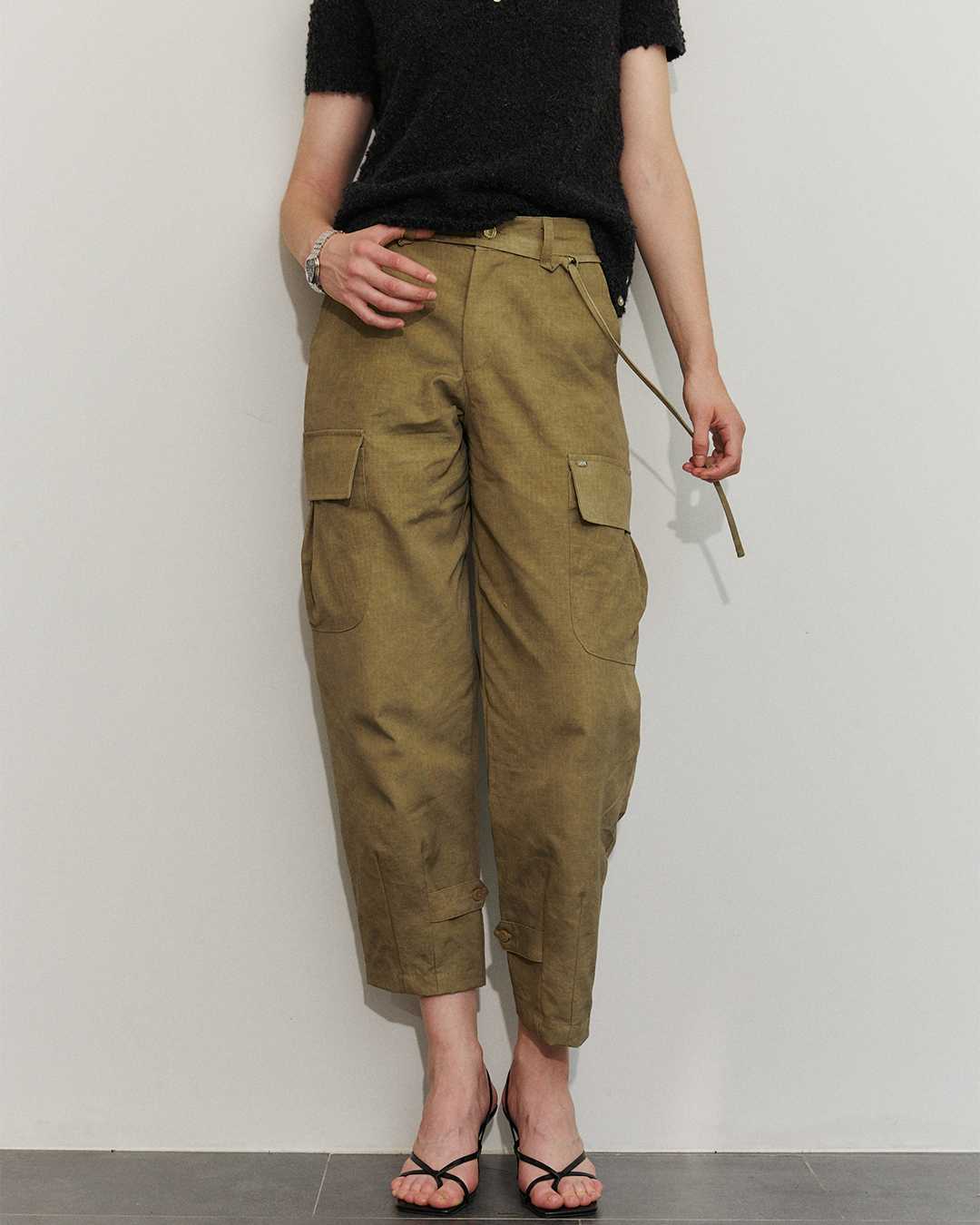 RYA RR Safari Pants กางเกงคาร์โก้ ซาฟารี ทรงพอง บอลลูน สีกากี