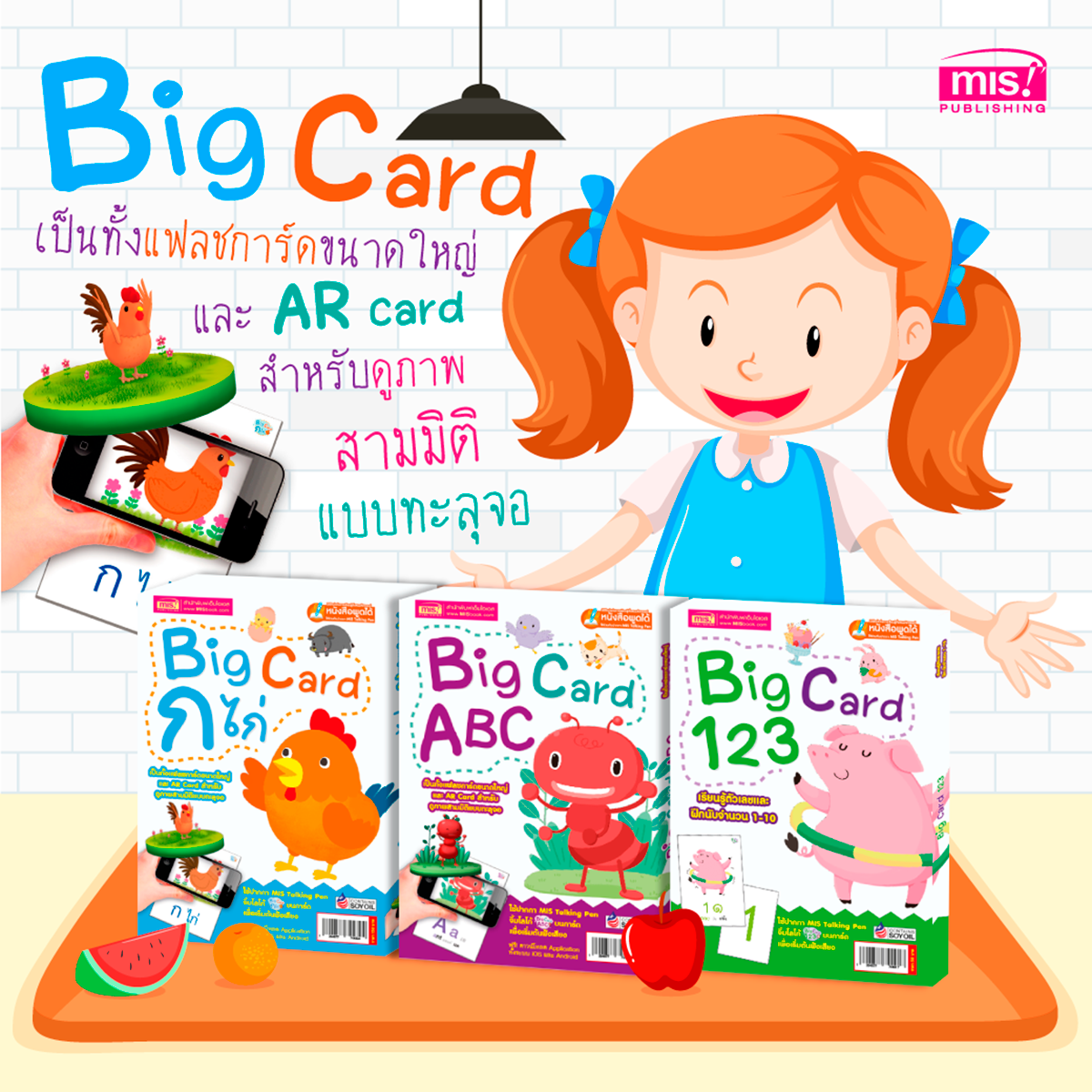 หนังสือชุด Big Card ก ไก่- ABC-123 3 กล่อง