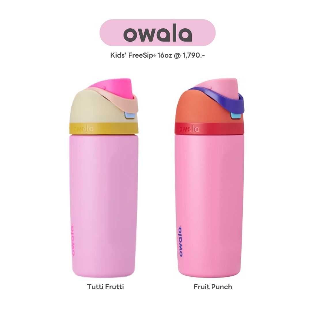 Owala FreeSip Kids Vacuum Water Bottle ขนาด 16oz.จากอเมริกา พร้อมส่ง