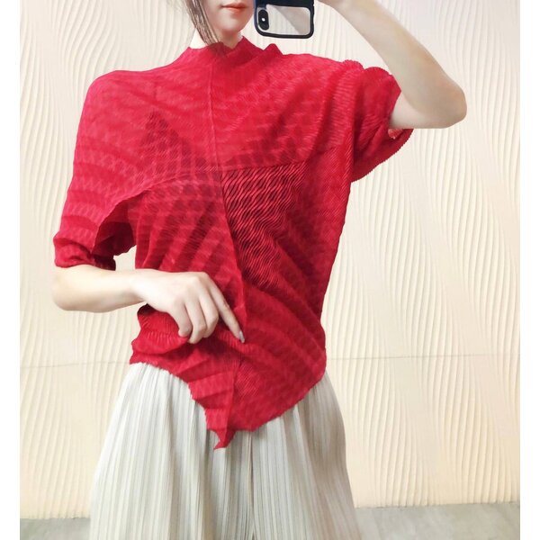 ปรับราคาลง!! 2MUAY รุ่น ZZ9343 เสื้อผู้หญิง เสื้อพลีทคุณภาพ 7สี FREE SIZE 3D FOLD PLEATED TOP