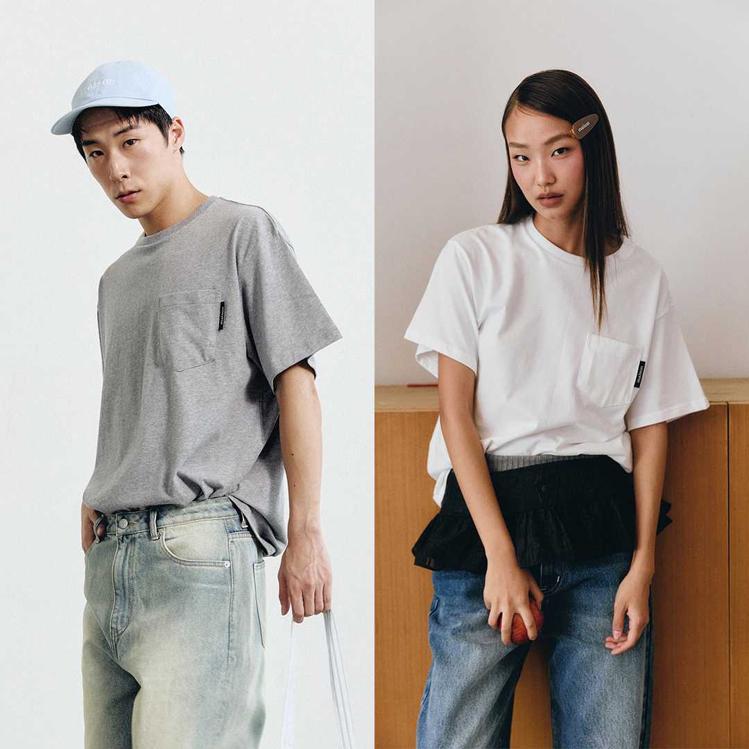 maison KEEPS | The Pocket Basic Tee | เสื้อยืด กระเป๋าอก มีให้เลือก 2 Size อก 42'' และอก 48''