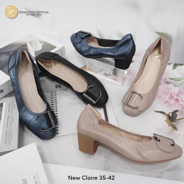 ทรงปกติ สินค้าลดราคา ไม่รับเปลี่ยน คืน ทุกกรณึ Zenachoo รุ่น New Claire สูง 2 นิ้ว รองเท้าสุขภาพน...