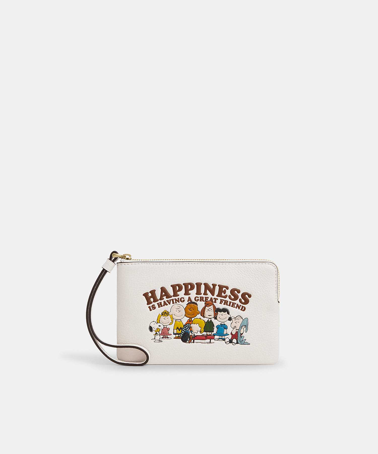 COACH X PEANUTS CORNER ZIP WRISTLET CBP29 IMCAH