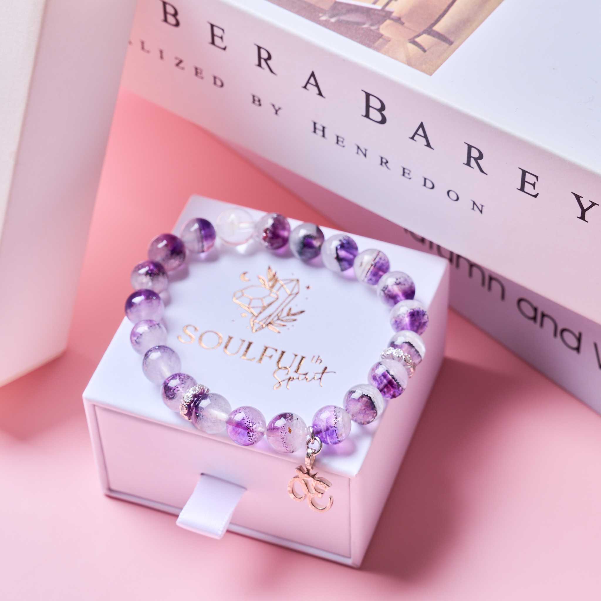 กำไลหินเสริมการโฟกัส เสริมความรัก (Amethyst from super seven)💜