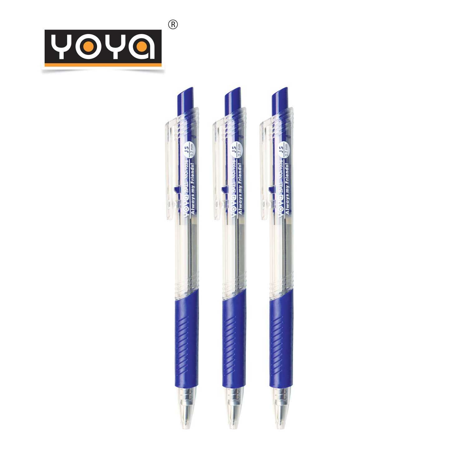 YOYA ปากกาลูกลื่น 0.7 มม. แบบกด แพ็ค 50 รุ่น 1026