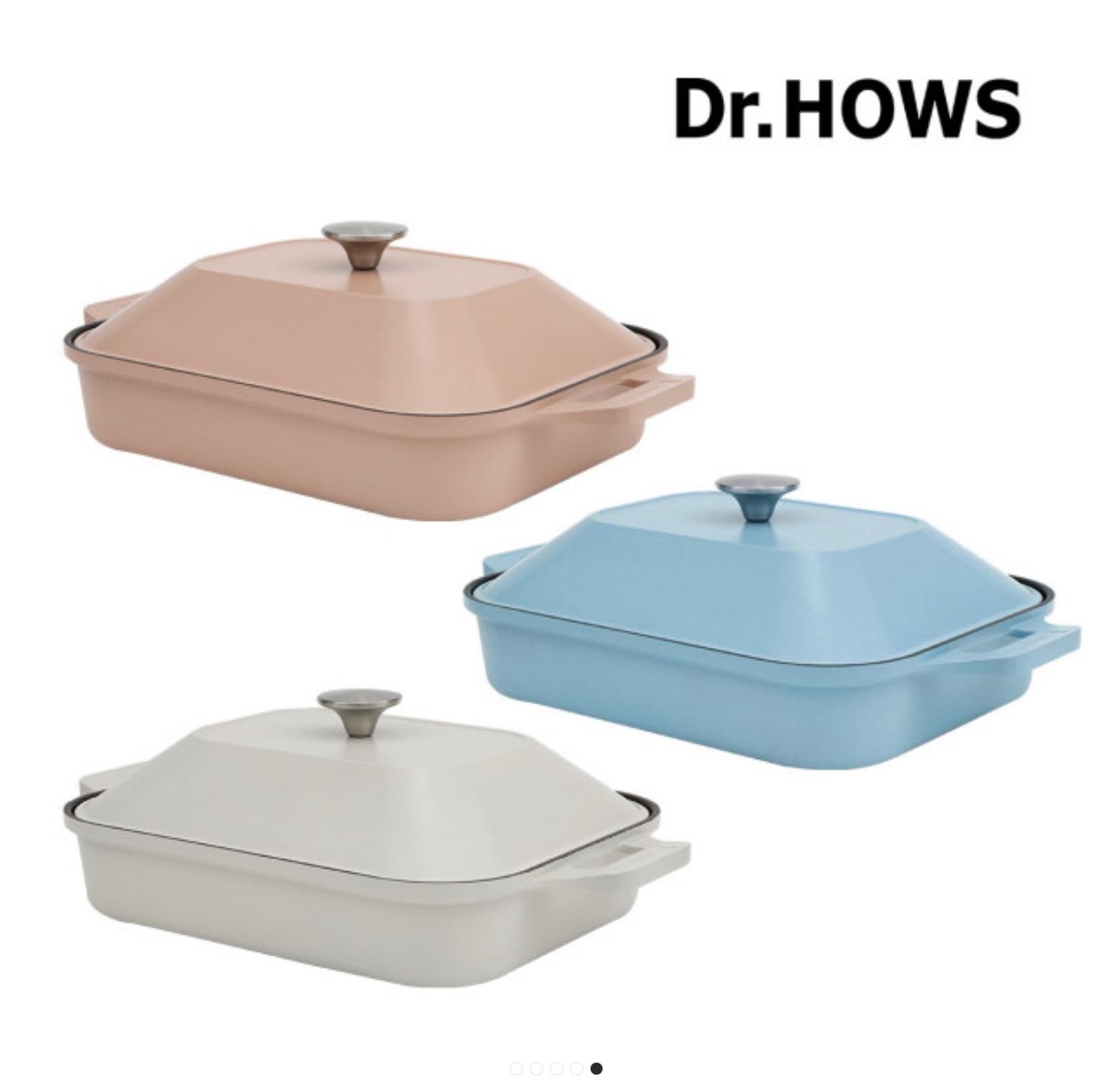 Dr.hows Brio grill pan : กระทะก้นลึกทรงสี่เหลี่ยม