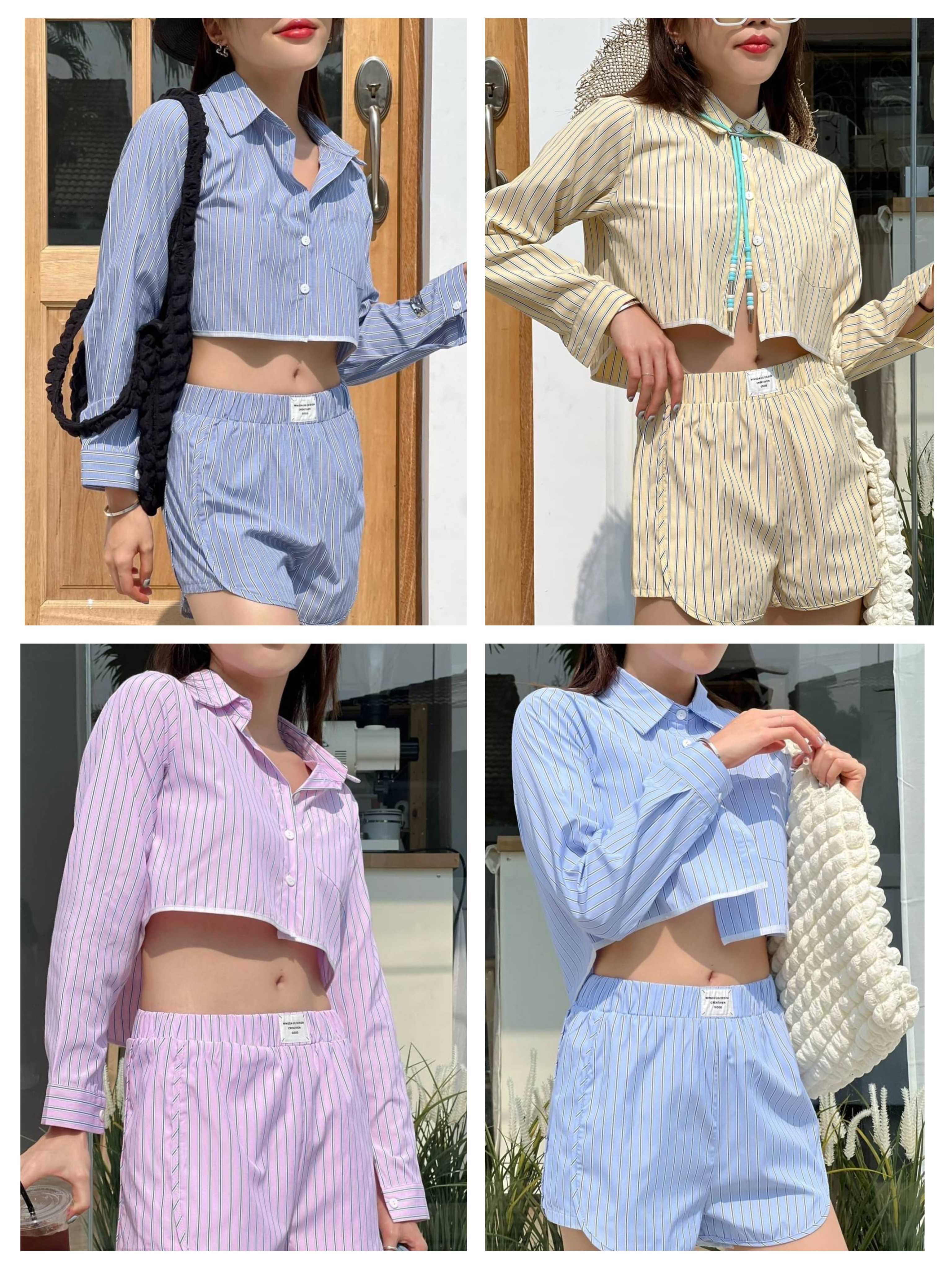 ( SALE ) SET STRIPE SUMMER PASTEL COLLECTION 