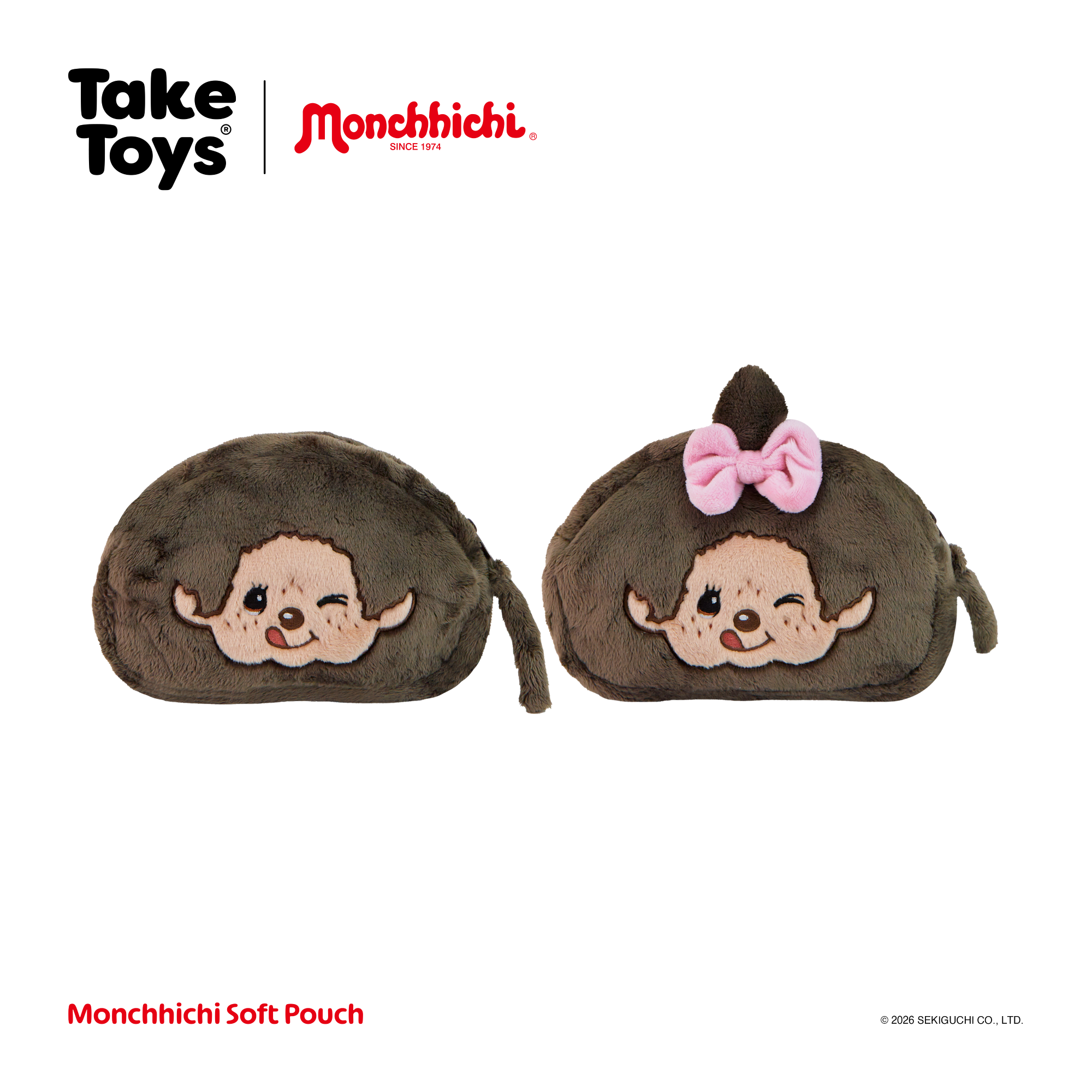 Monchhichi Soft Pouch - กระเป๋าซอฟต์พาวช์มอนชิชิ