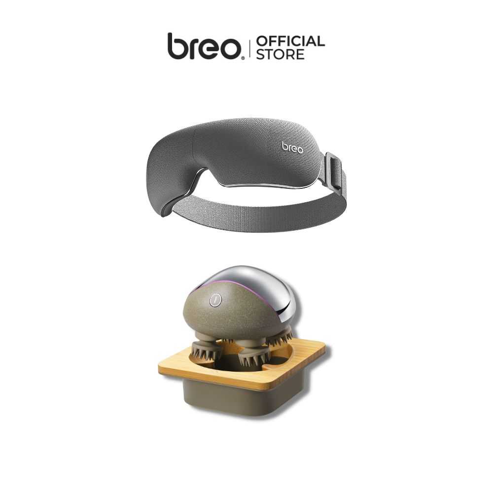 breo Bundles Set เครื่องนวดตา รุ่น iSeeM + เครื่องนวดหนังศีรษะ รุ่น Scalp Mini Pro
