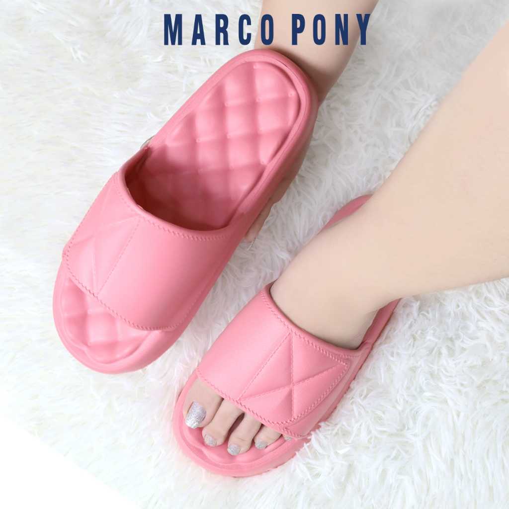 Marco Pony รุ่น MH9007 รองเท้าแตะ รองเท้าลำลองพื้นโซฟา รองเท้าผู้หญิง Size 36-40