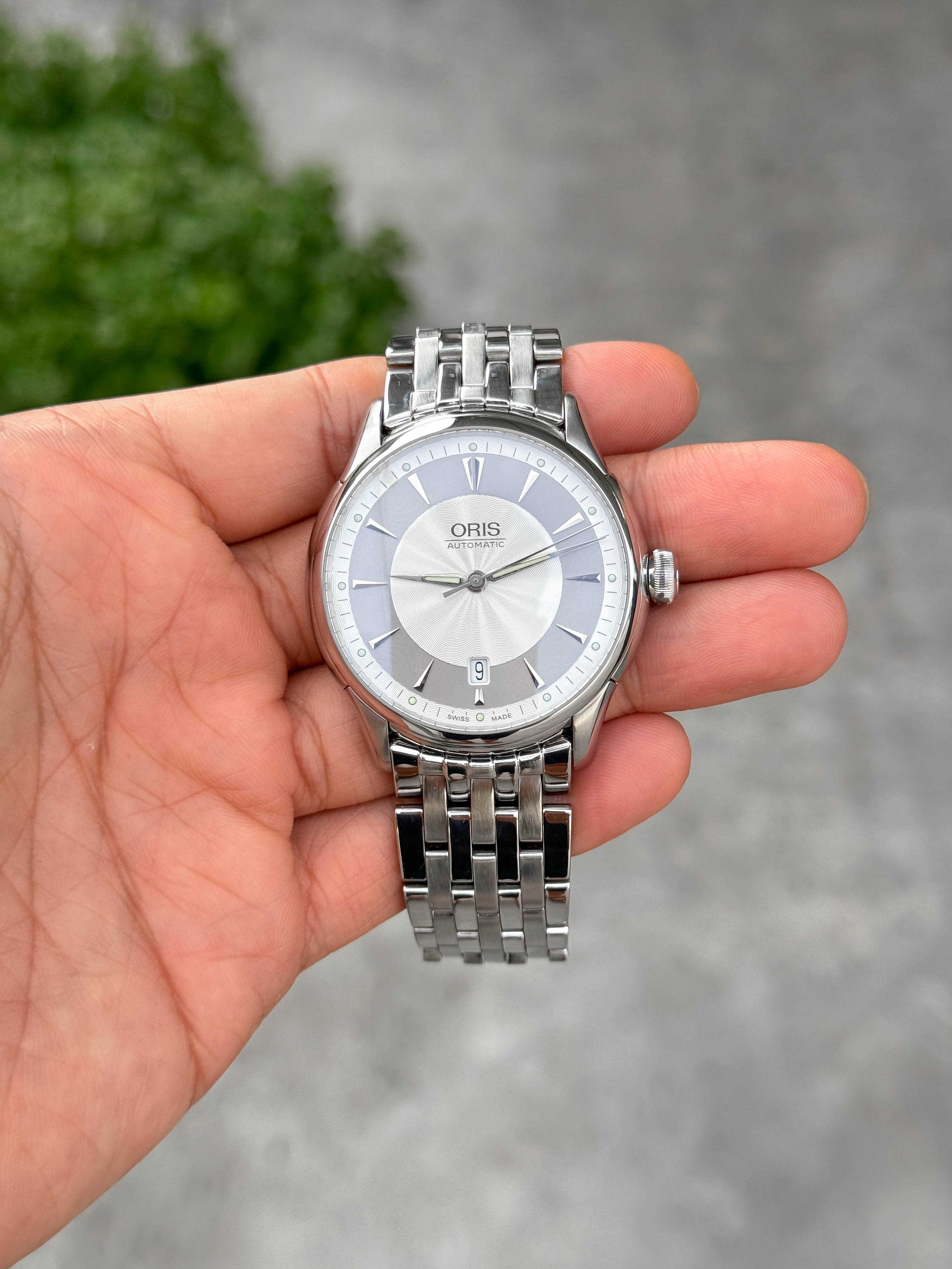 Oris Artelier Date Automatic King Size หน้าขาวกิโยเช่