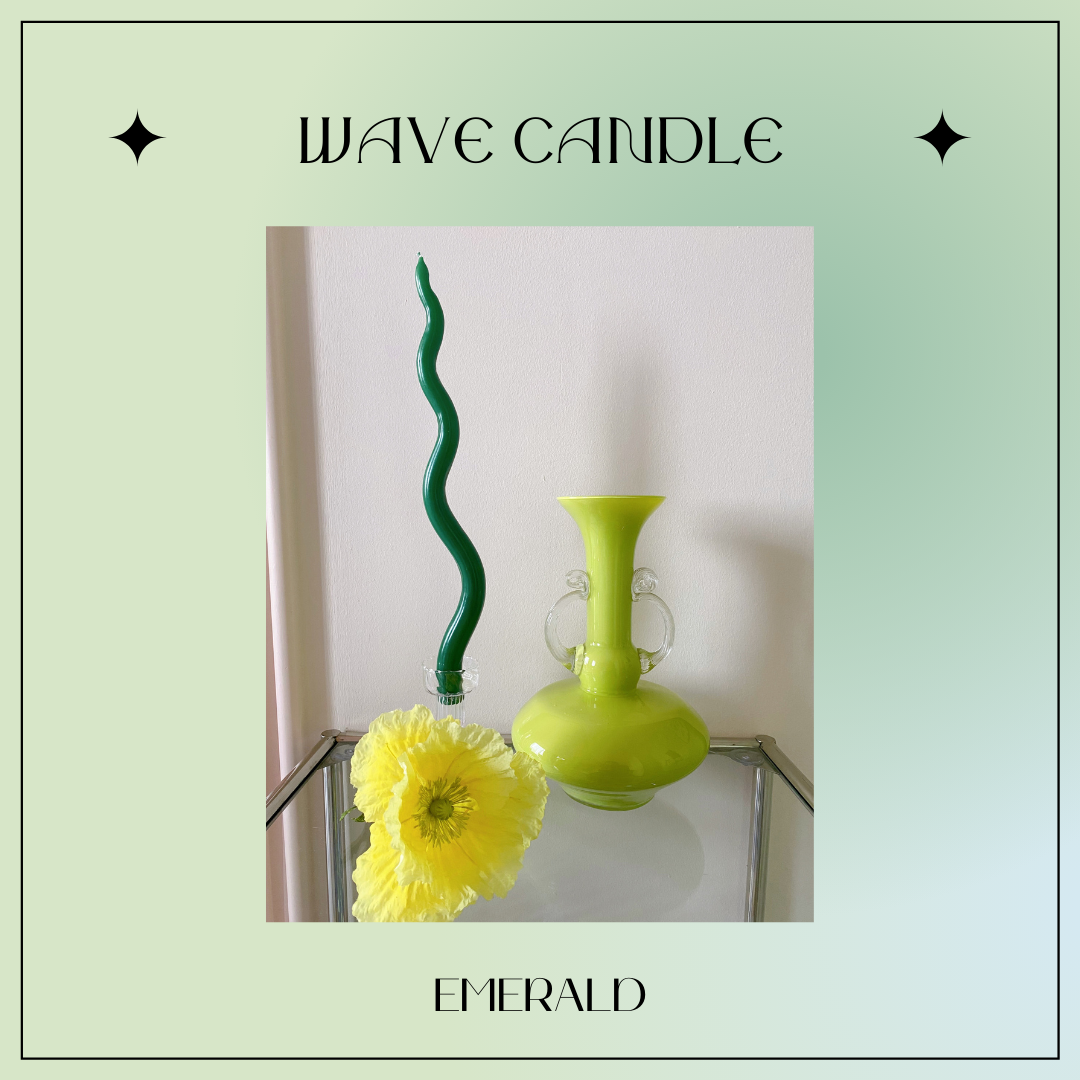 Wave Candle - Emerald