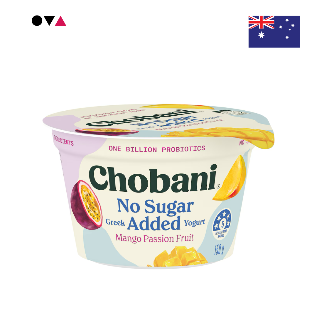 Chobani Greek Yogurt Mango Passion Fruit 150g  กรีก โยเกิร์ต รสมะม่วง เสาวรส ไม่เติมน้ำตาล
