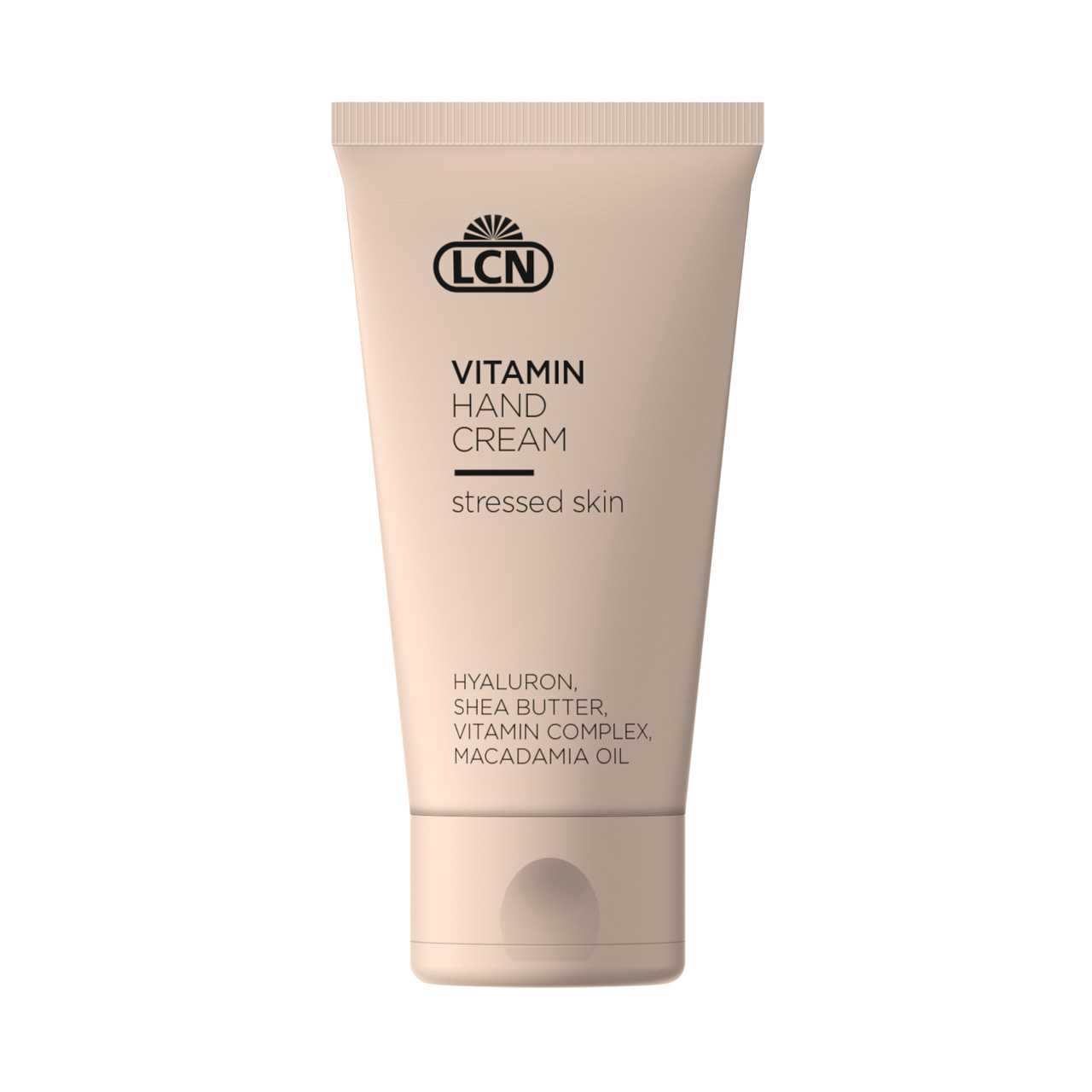 ครีมบำรุงมือสูตร Vegan Friendly ลดเลือนริ้วรอย LCN  Vitamin Hand Cream 50ml.