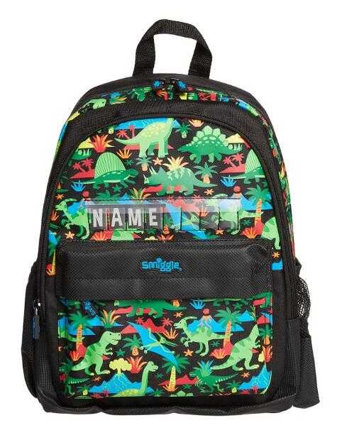 กระเป๋านักเรียนSmiggle กระเป๋า ลายไดโนดำname  ขนาด 14 นิ้ว ของแท้ พร้อมส่งในไทย💕✔