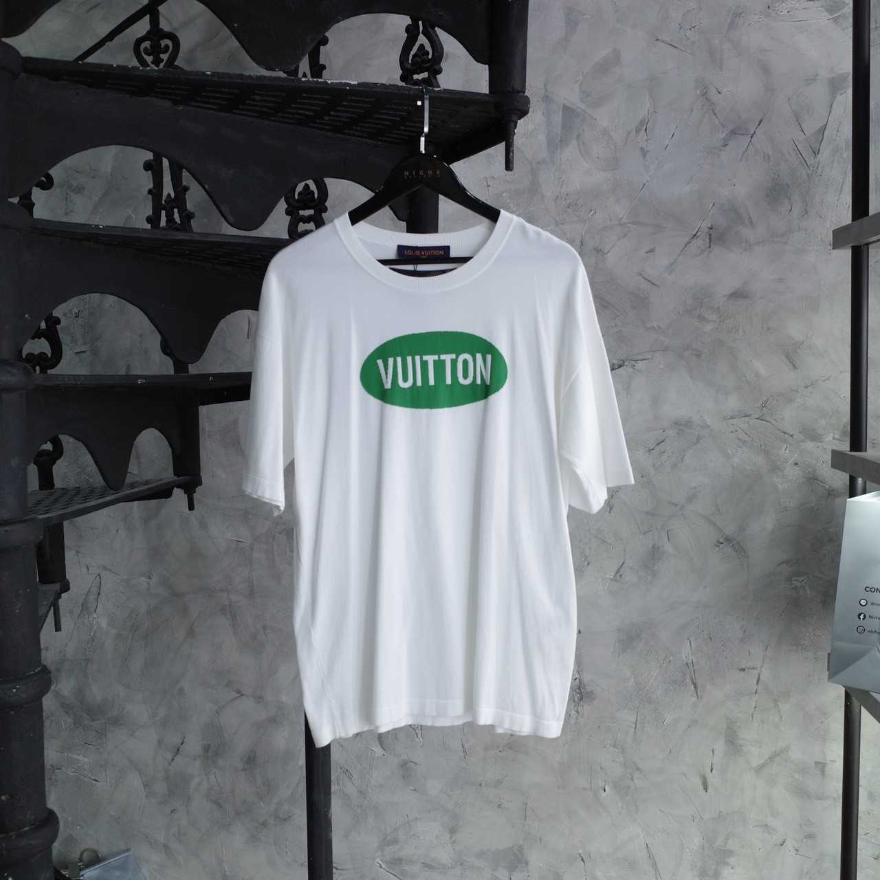 LOUIS VUITTON EVERYDAY GREEN KNIT WHITE T-SHIRT