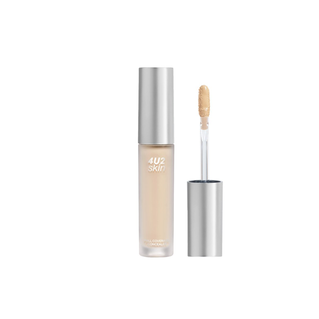 4U2 SKIN FULL COVERAGE CONCEALER 4.3g คอนซีลเลอร์ฝาเงิน เนื้อเบา ปกปิดแนบสนิท