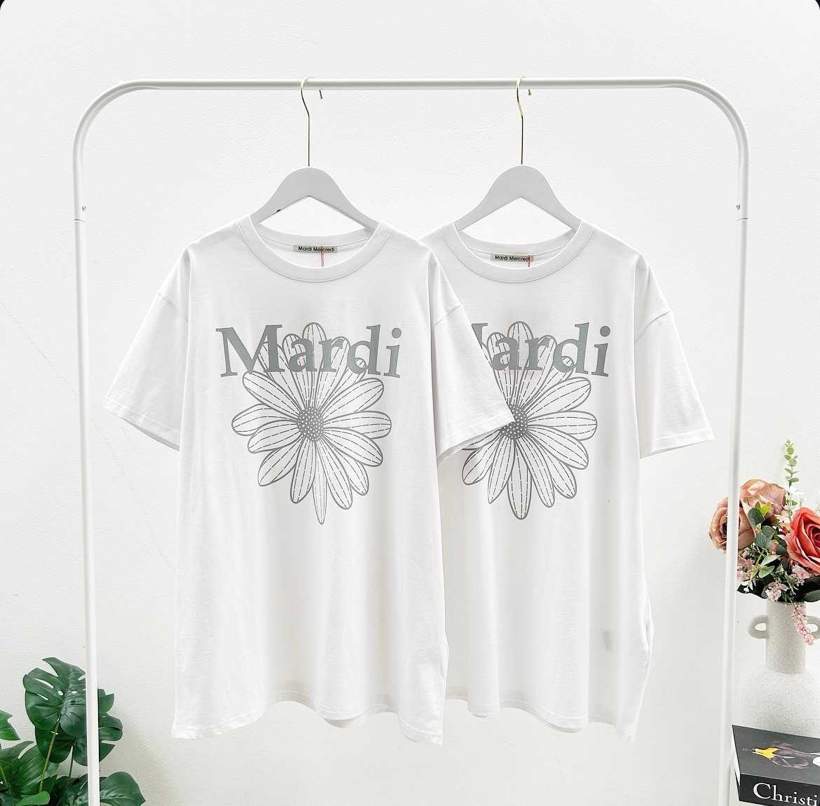 Mardi Unisex Oversized Flower T-Shirt  (White/Grey)