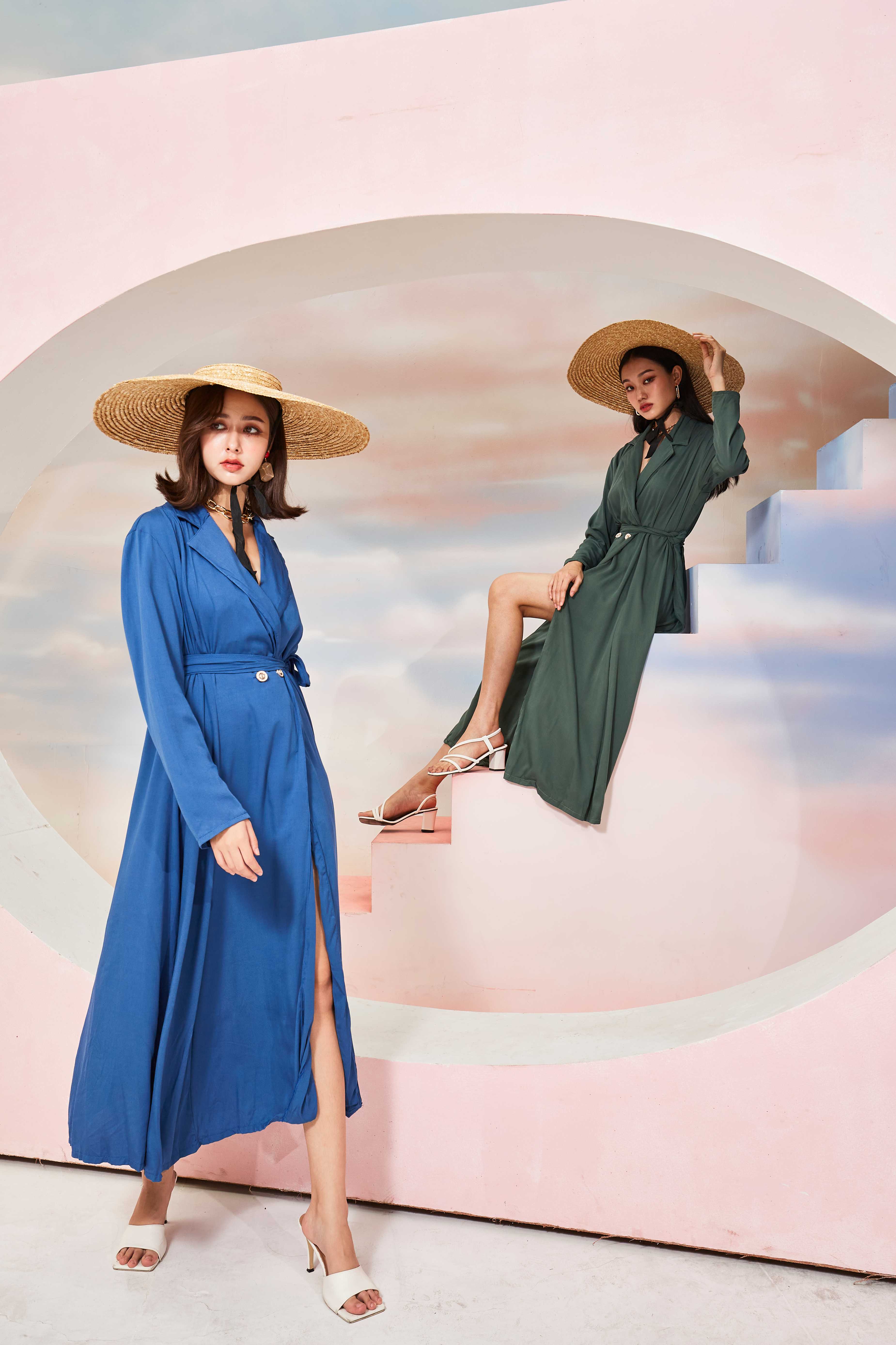Maxi Coat สีพื้น