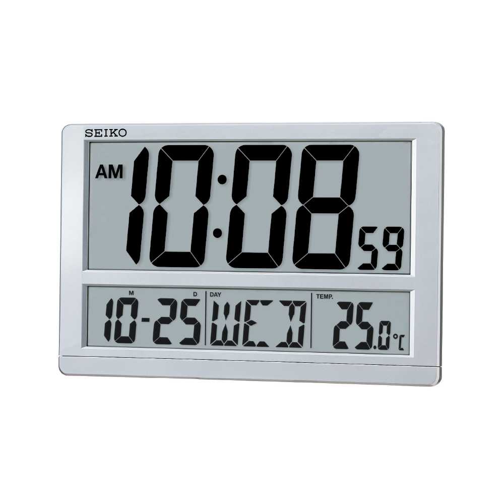 SEIKO CLOCKS นาฬิกาดิจิตอล รุ่น QHL080S ขนาด 9.8 x15 นิ้ว