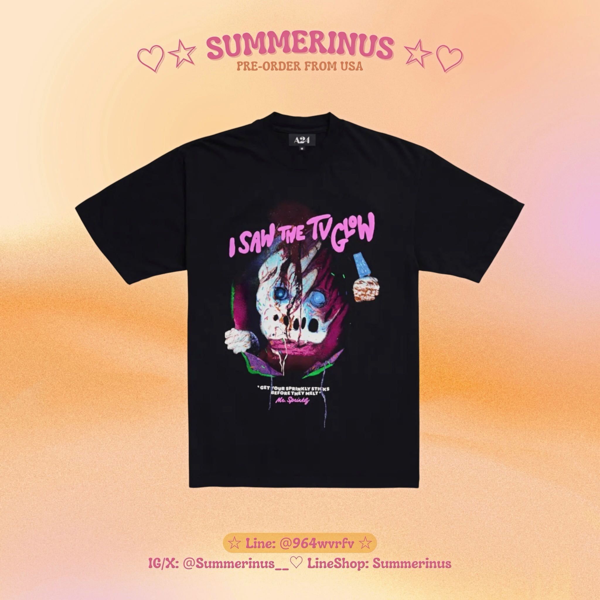 A24 🌞 I Saw the TV Glow Puff Print Mr. Sprinkly Tee