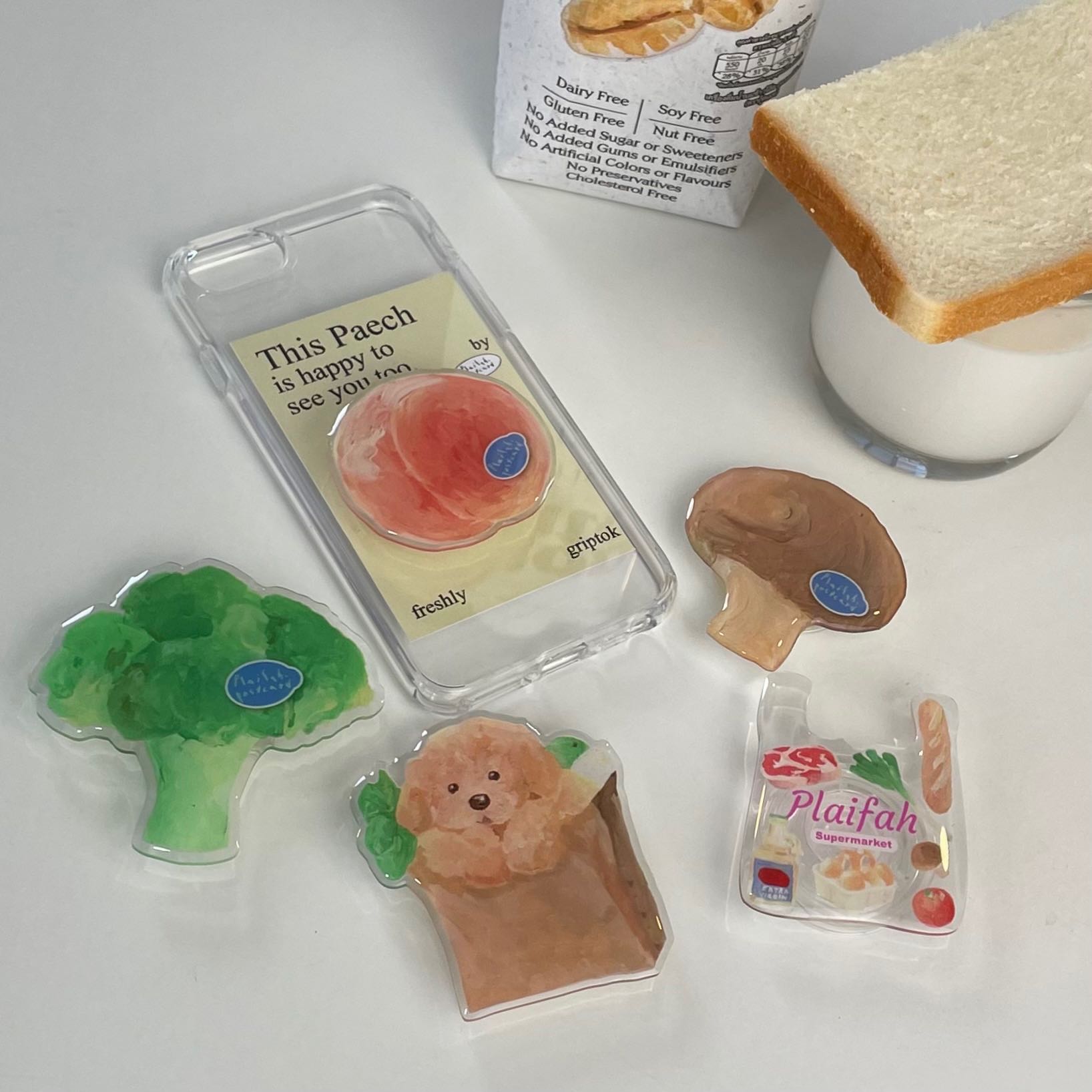 NEW Clear Griptok Grocery 🧇🥦🥛🥣