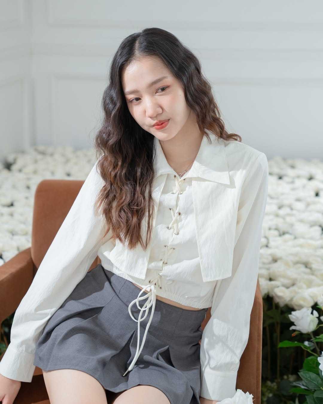 evvyday bangkok Audrey Basic Shirt Long Sleeve