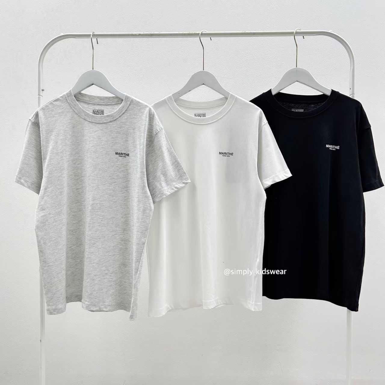 พร้อมส่ง Marithe  3 pack  Small Logo  Tee