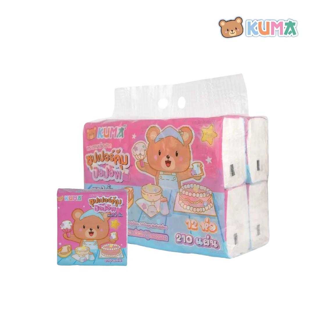 กระดาษเช็ดปาก Kuma Popup 210 แผ่น แพ็ค