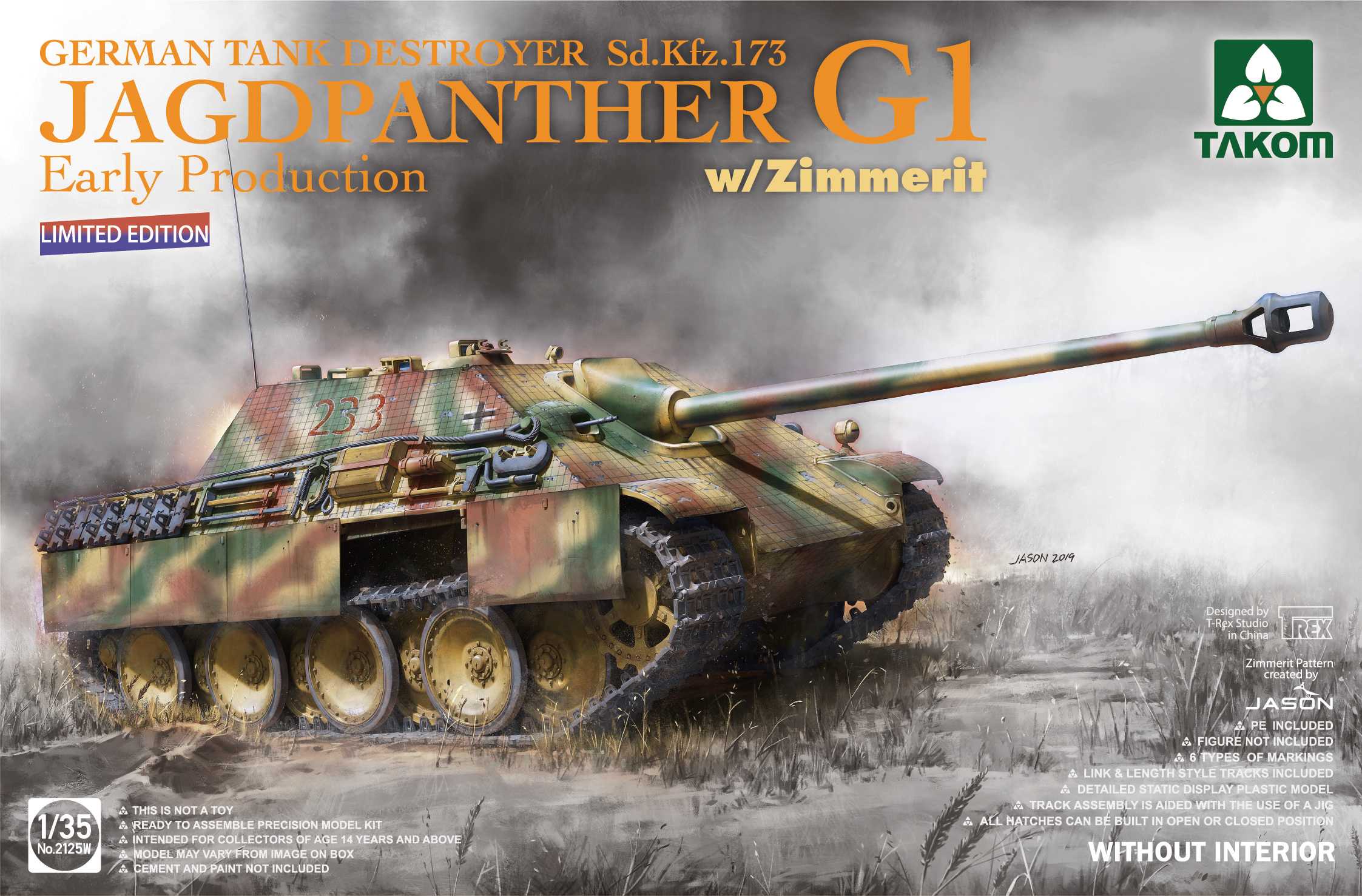 1/35 Jagdpanther G1 Early Production w/zimmerit Without Interior