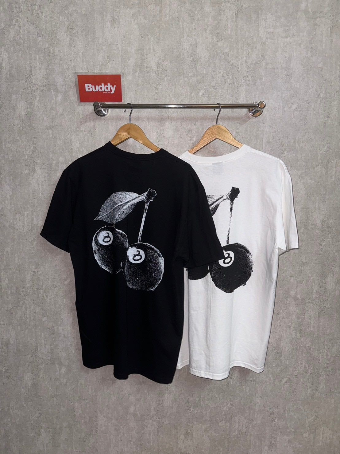 Stussy Cherries Tee (Black /White/Orchid)