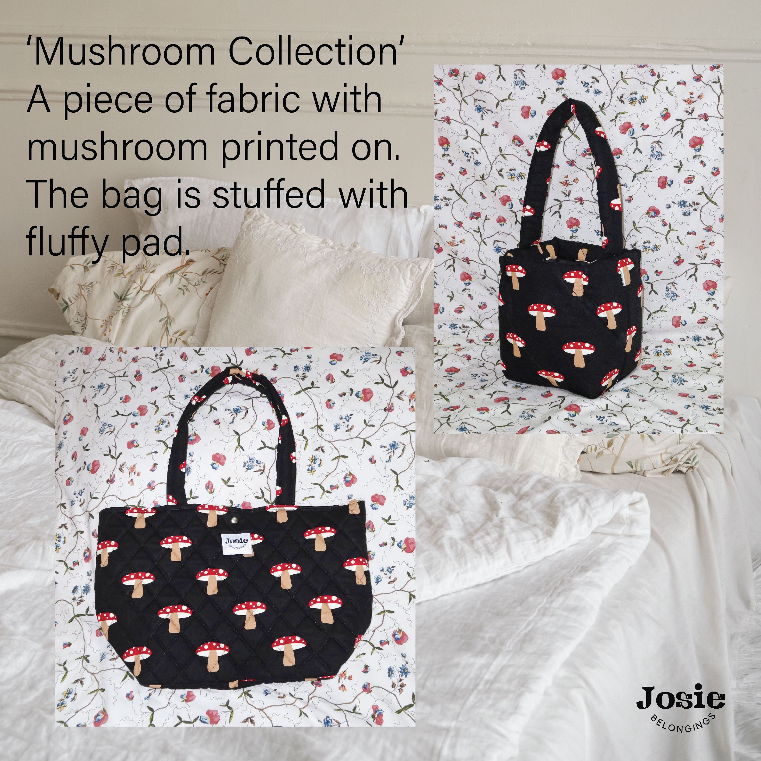 Mushroom; cuddlily, shoulder bag 🍄