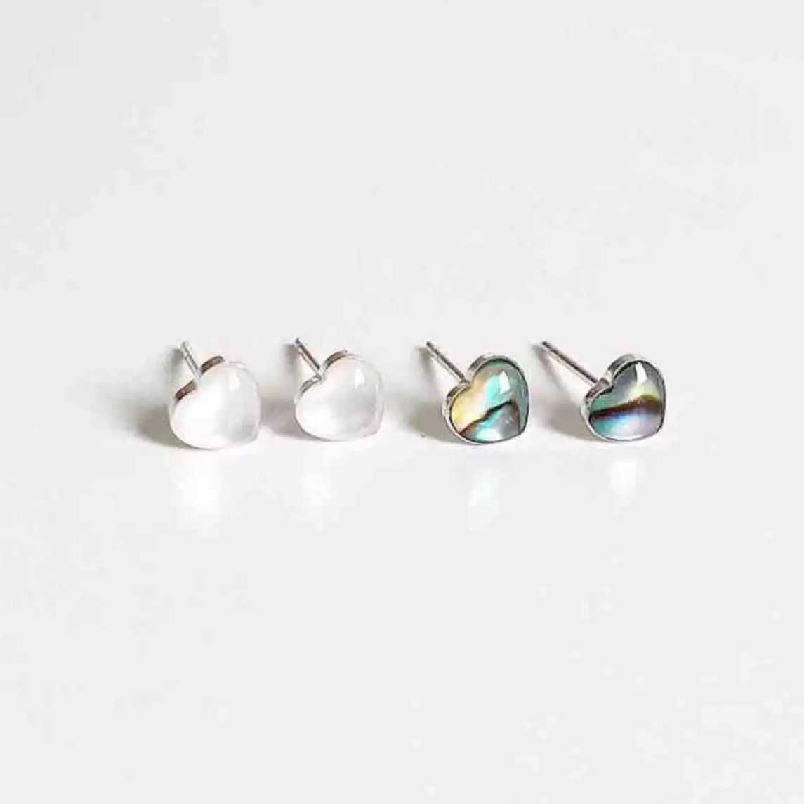 Winterwinter Jewelry Silver925 : ต่างหูเงินแท้ ต่างหูเปลือกหอยมุก ( abalone )