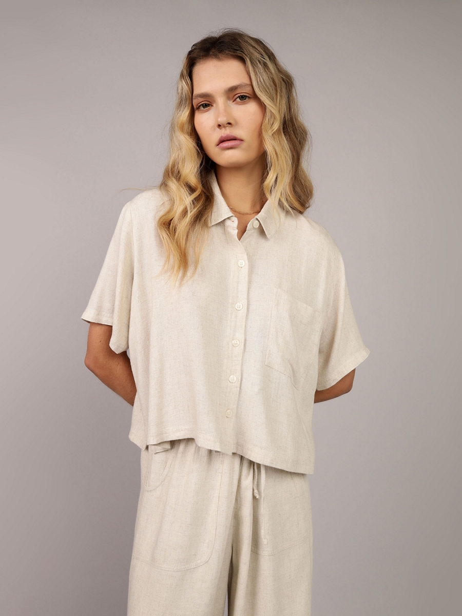 เสื้อ ผู้หญิง 5876 CORE CABANA SHIRT NATURAL ( 035-5876-109 )