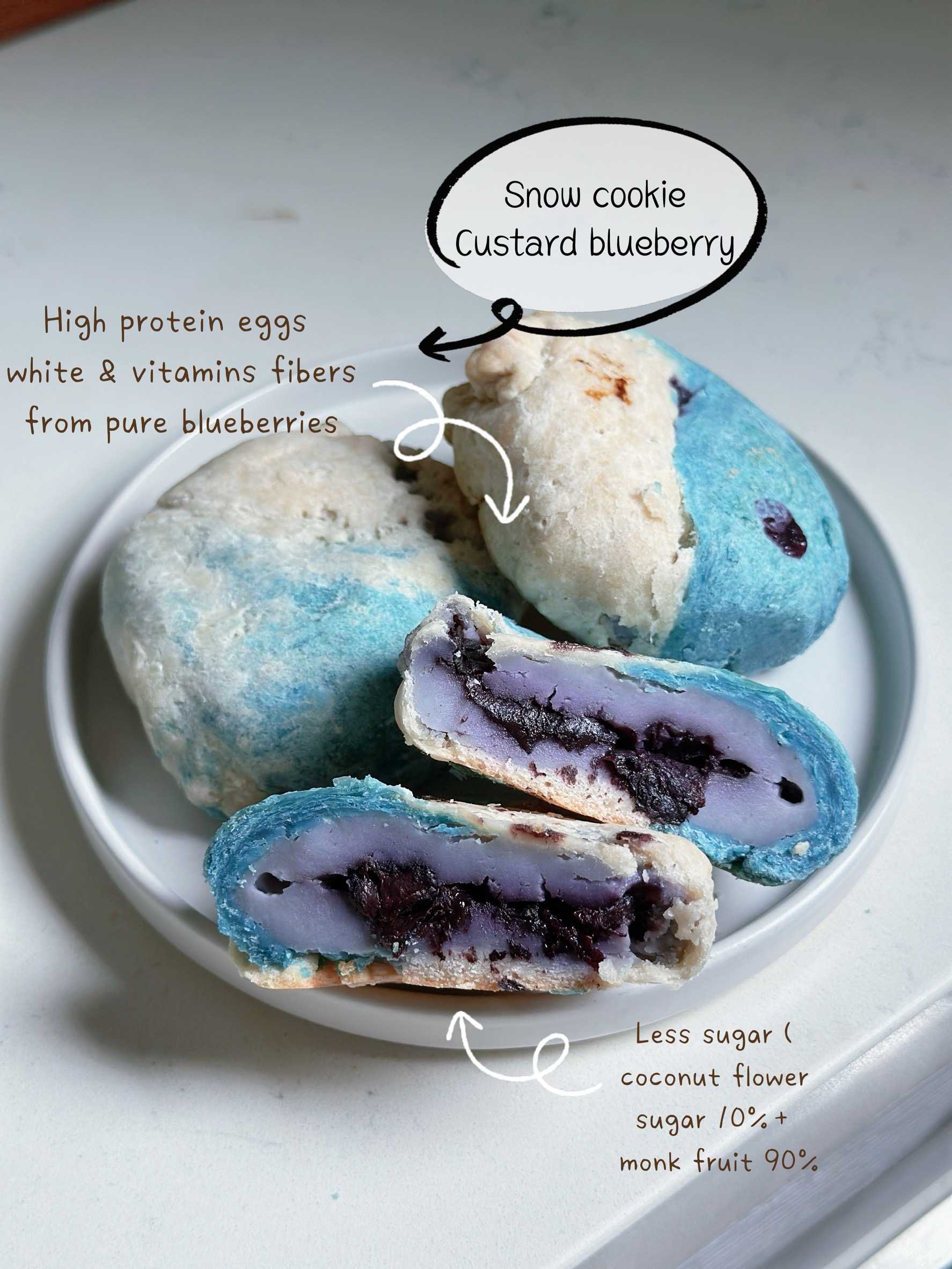 Heaven8 - สโนว์คุ๊กกี้ รส custard blueberry (Pre-order)