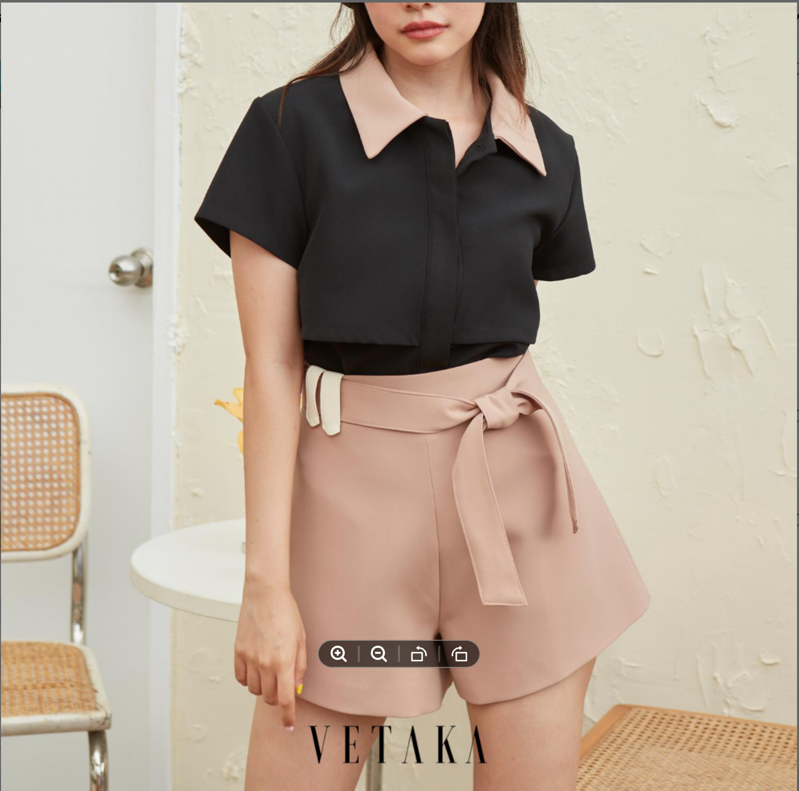 VETAKA Cheerful short (กางเกงขาสั้น หูเข็มขัด2เส้น)