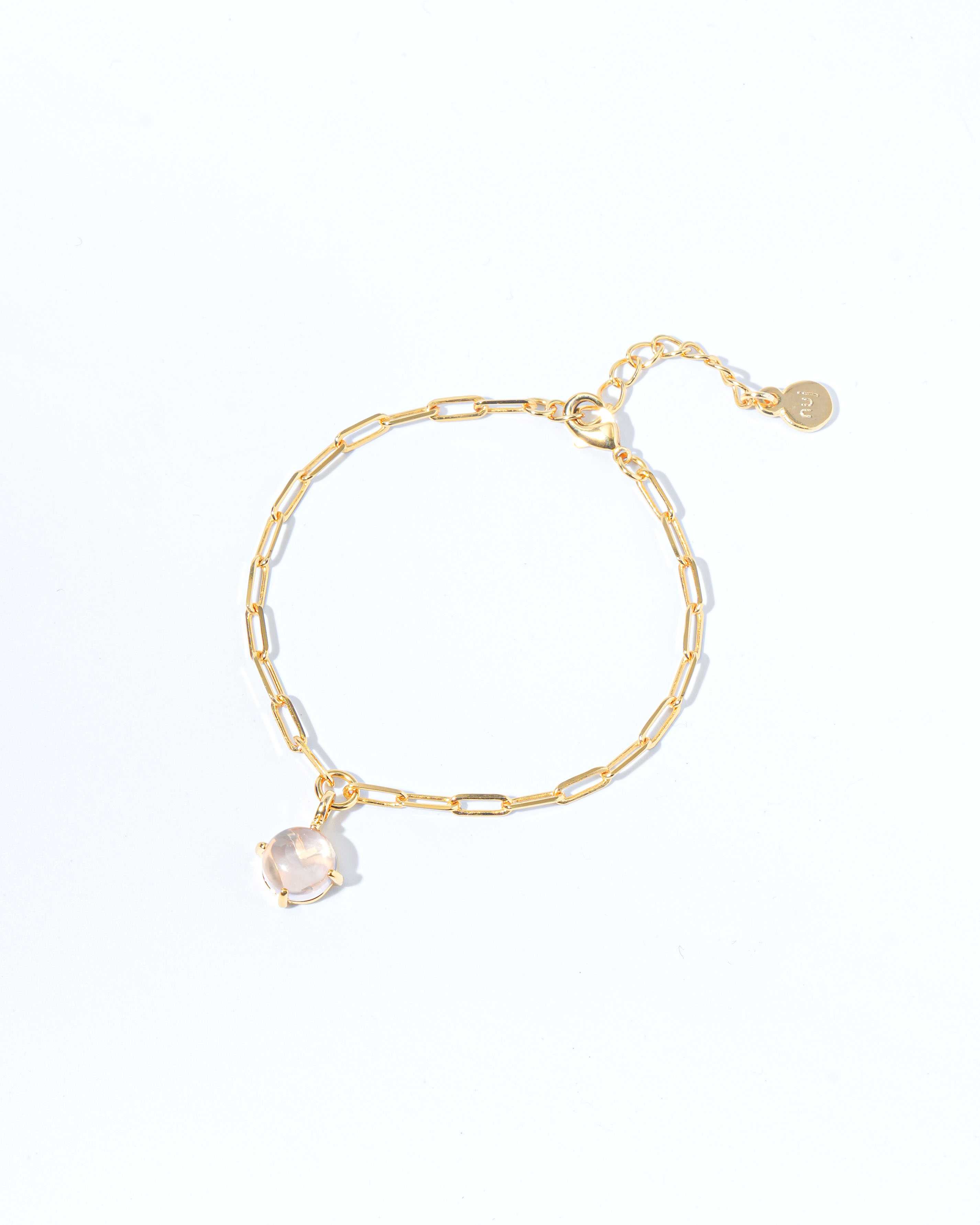 HELLO LOVE Bracelet_G (Rose Quartz)