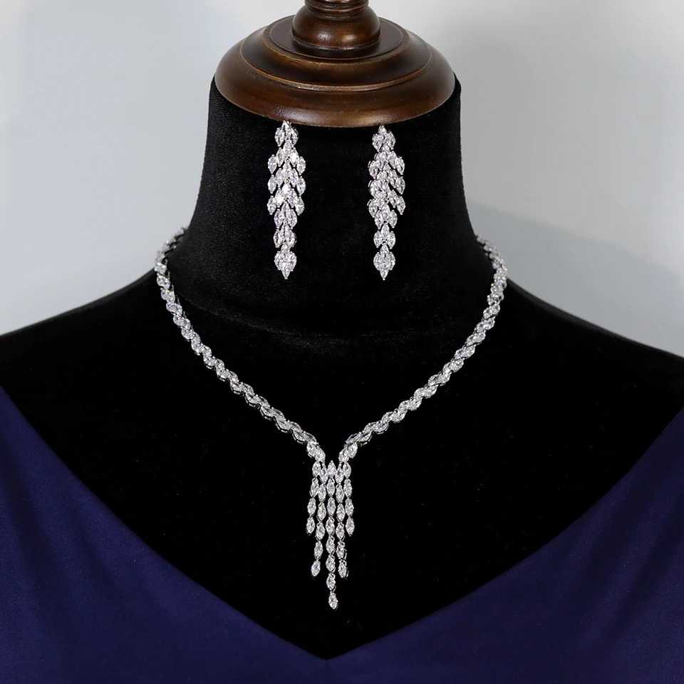 luxury diamond marquise drop set