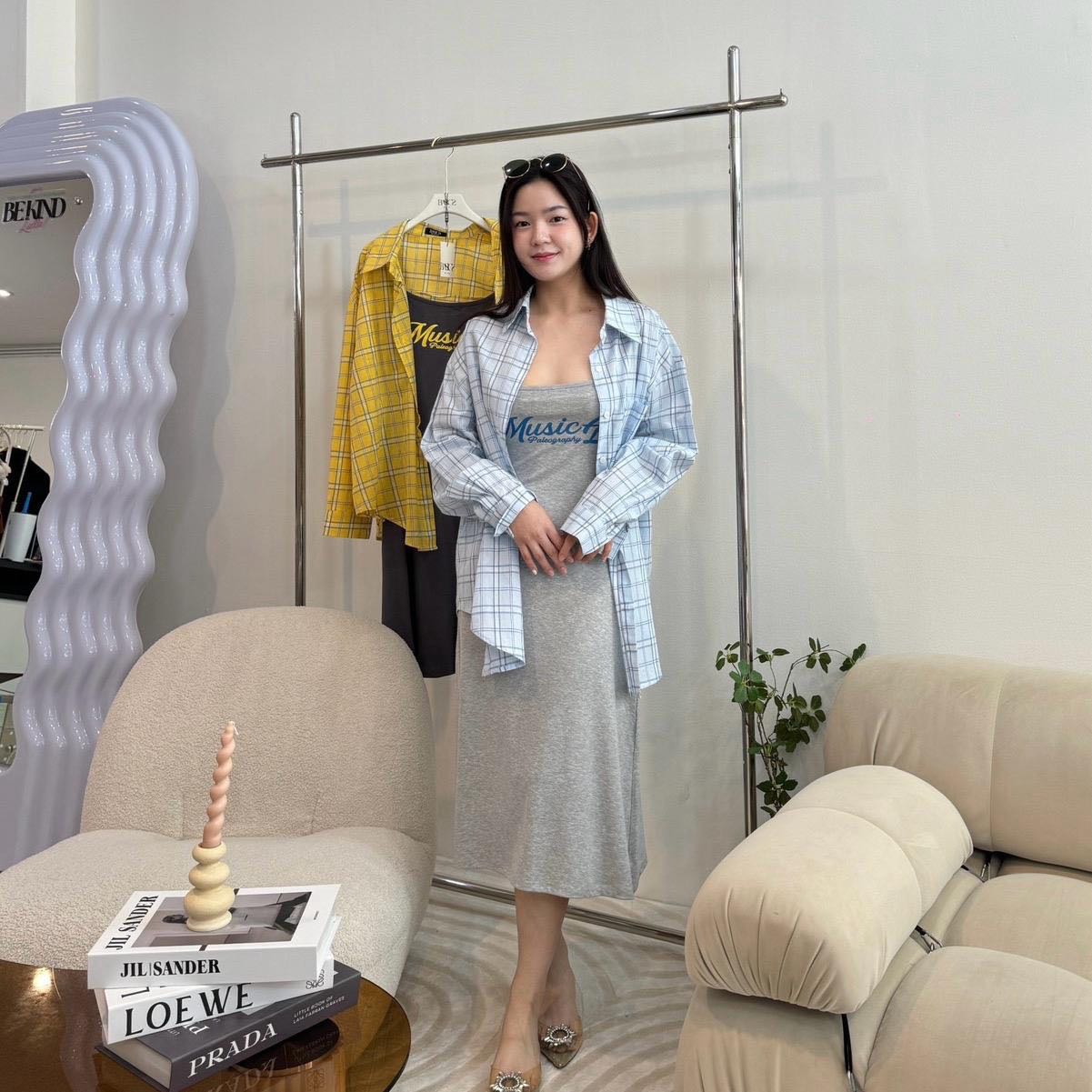 M204 : Chill Set Dress with Shirt