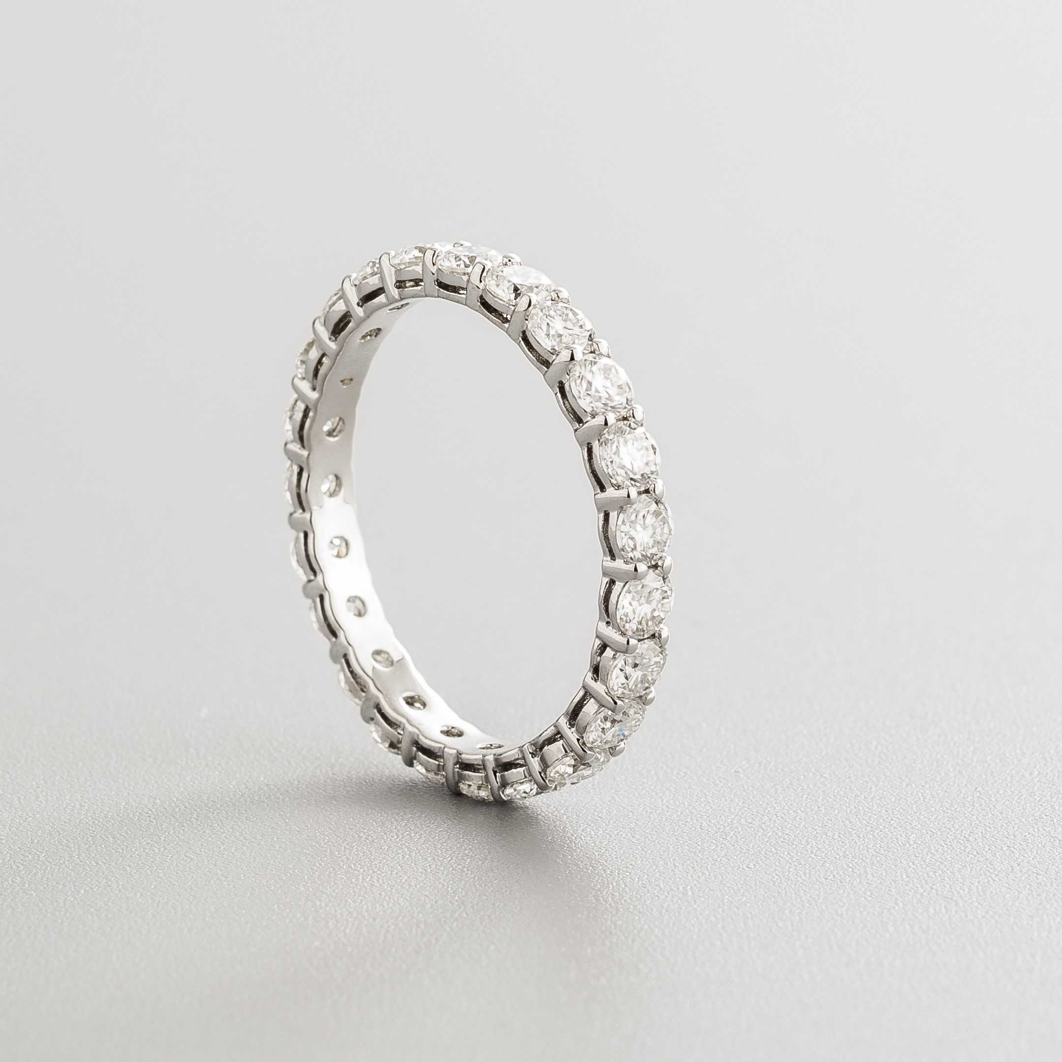 Round Cut Moissanite Diamond Eternity Band