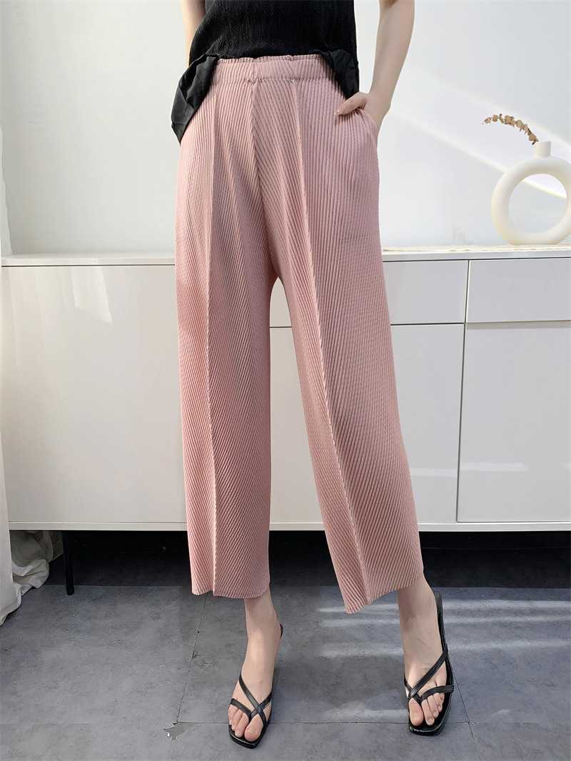 Pleatbynisa A542 กางเกงอัดพลีท เนื้อผ้าPolyester100%