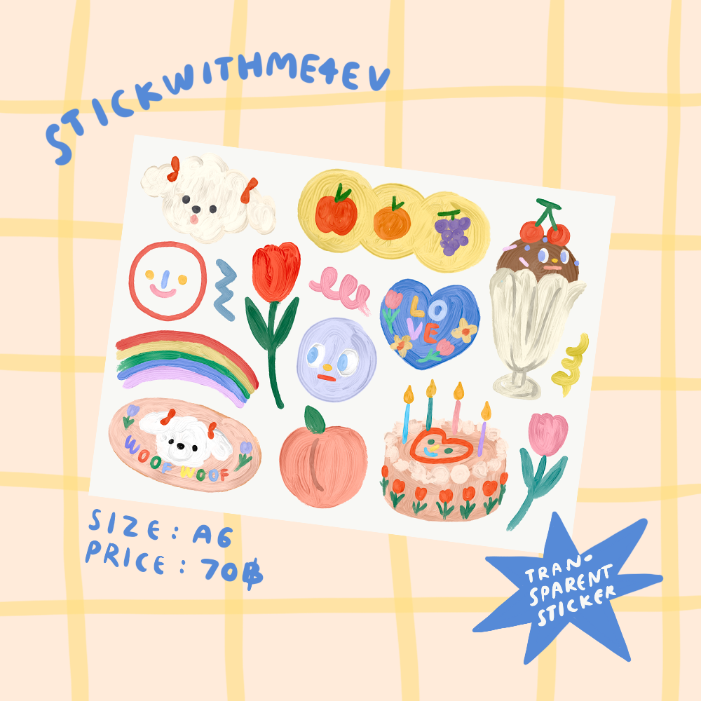 Transparent sticker