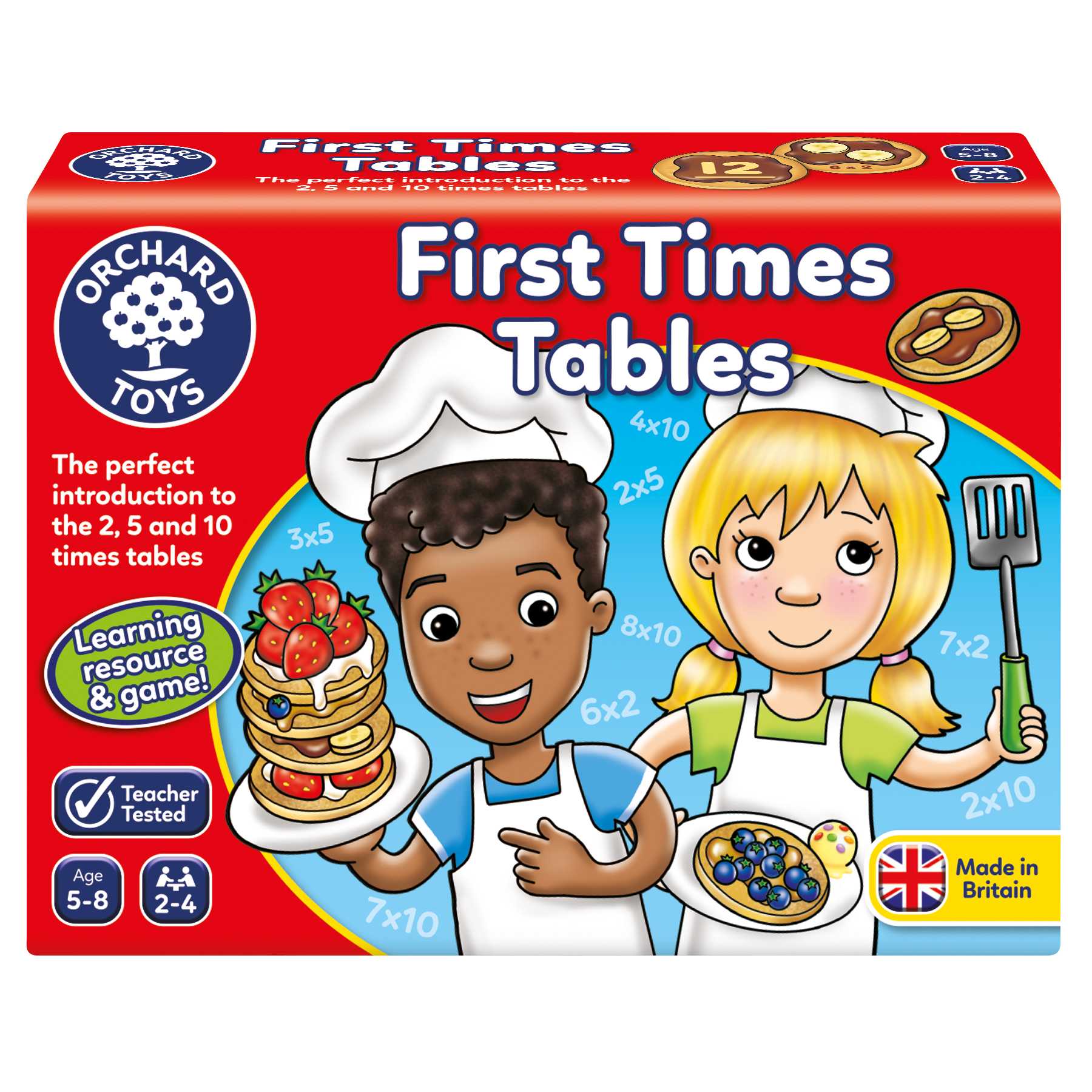 ORCHARD TOYS, First Time Tables บอร์ดเกมส์เด็ก เสริมทักษะการคูณ ลิขสิทธิ์แท้จากอังกฤษ ของเล่น 5-8 ปี