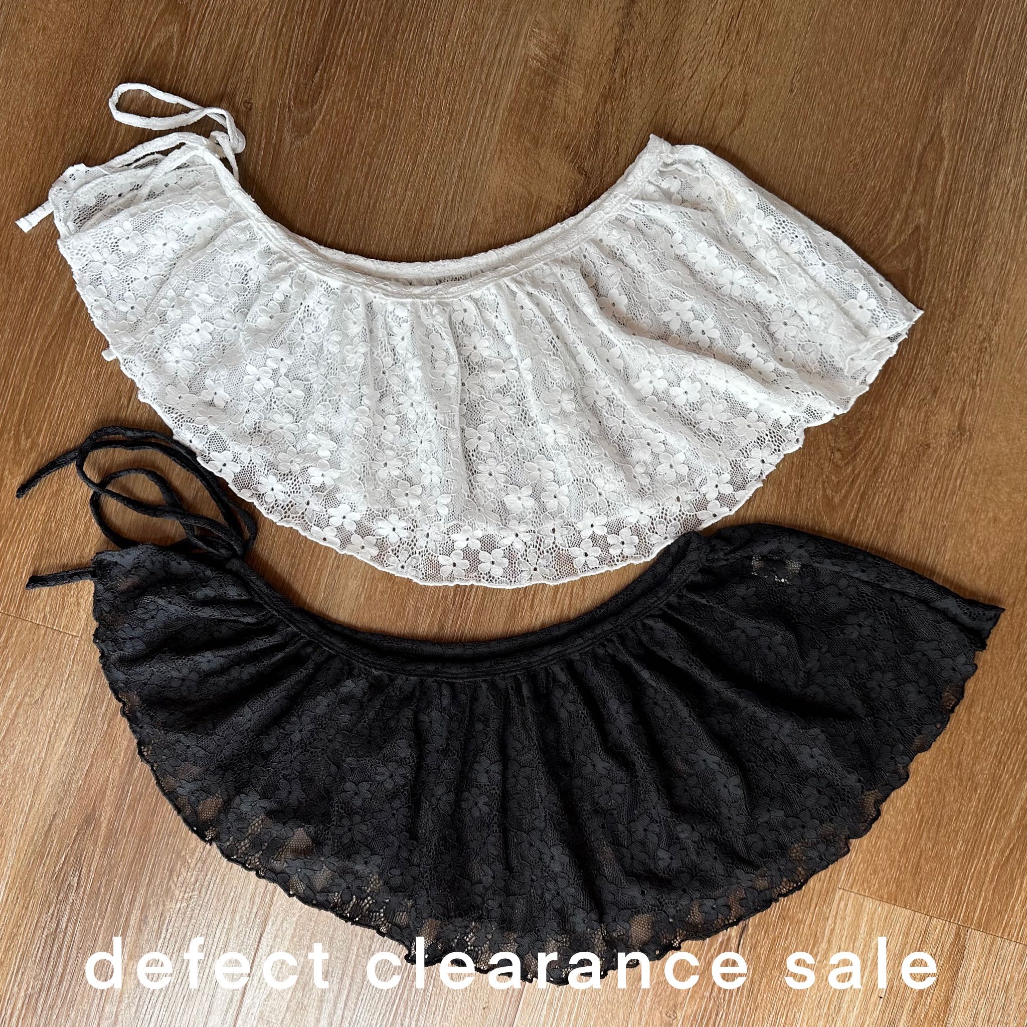 DEFECT SALE - petal lace wrap skirt