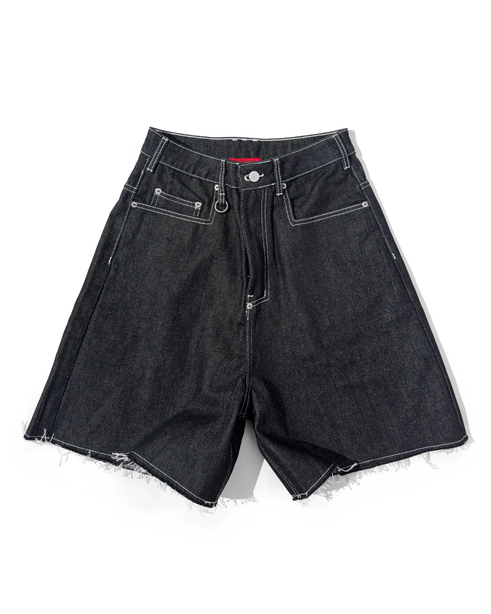 ALCYUS - A24 WIDE DENIM SHORTS (Raw Black)