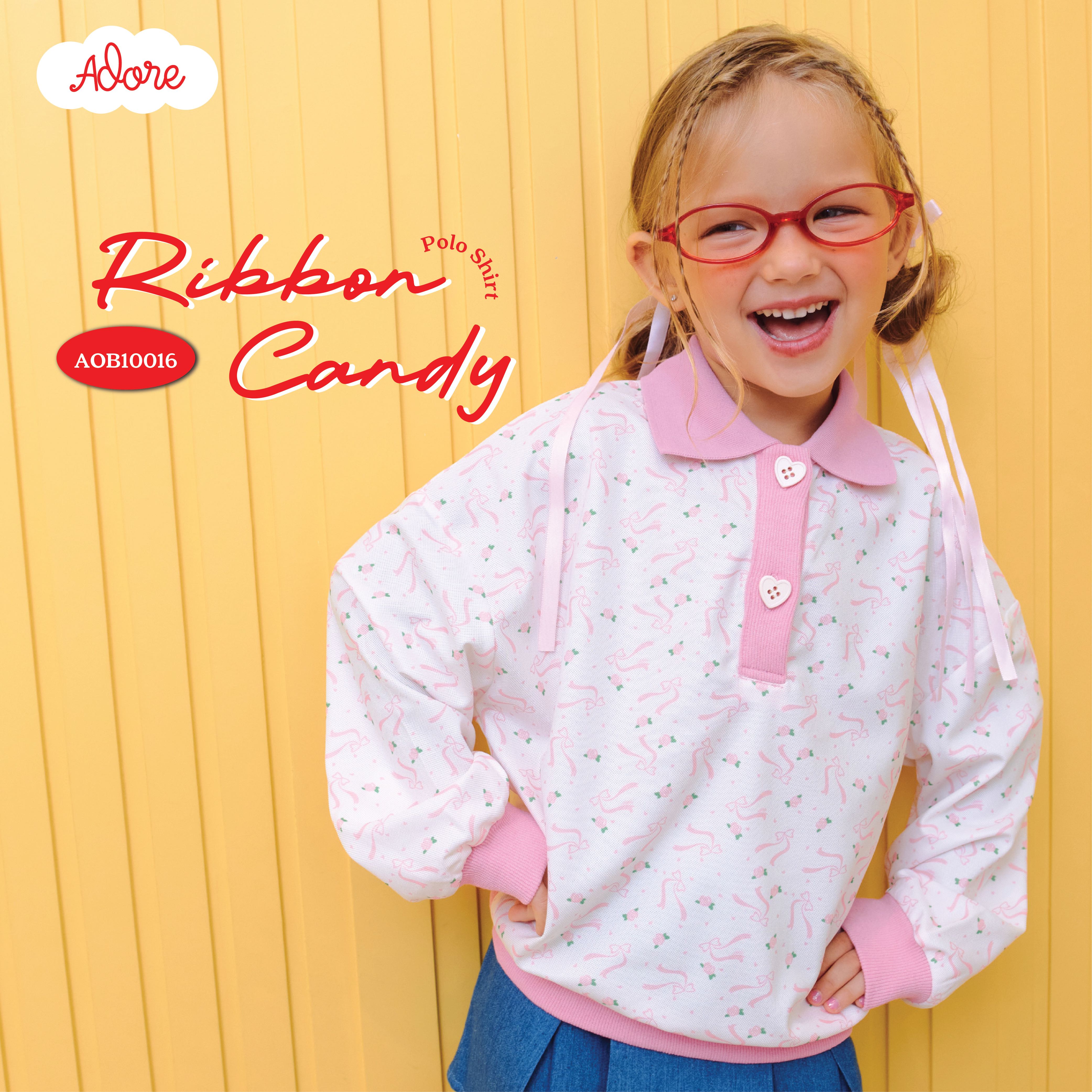 ADORE2112 : RIBBON CANDY POLO SHIRT (AOB10016)